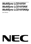 MultiSync LCD1970V MultiSync LCD1970NX