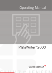 Operating Manual PlateWriter 2000