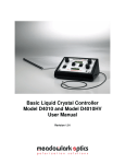 Basic Liquid Crystal Controller Model D4010 and Model D4010HV
