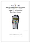 APR500 - Classic Mode Operational Manual