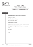 QAT 2008 Practice Exam 3 - SCR • VCE IT APPLICATIONS • TEST