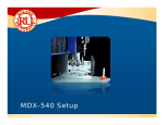 MDX-540 Setup Guide