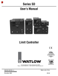 User`s Manual Series SD Limit Controller