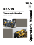 RS5-19 Telescopic Handler Operator`s Manual
