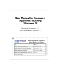 User Manual for Neoware Appliances Running Windows CE