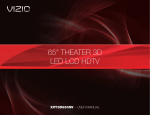 VIZIO 65" Theater 3D LED LCD HDTV