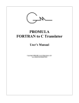 PROMULA FORTRAN to C Translator User`s