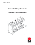StarLam 1600R Liquid Laminator Operation
