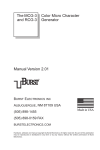 Color Micro Character Generator Manual Version