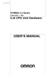 EIP CJ2 CPU Unit Hardware User`s Manual