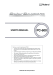 PC-600 USER`S MANUAL