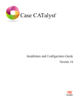 Case CATalyst V. 16 Installation & Configuration Guide