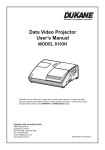 Data Video Projector User`s Manual