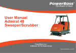 User Manual Admiral 40 Sweeper/Scrubber