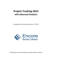 Project Tracking 2013 - Encore Business Solutions Inc.
