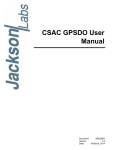 CSAC GPSDO User Manual - Jackson Labs Technologies, Inc.