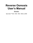 Reverse Osmosis User`s Manual - Yacht-Mate
