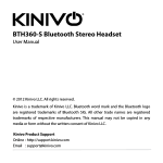 BTH360-S Bluetooth Stereo Headset