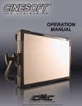 Operation Manual - Cinemills Corporation