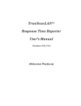 TranScanLAN   Response Time Reporter User`s Manual