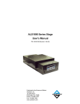 ALS1000 Series Stage User`s Manual