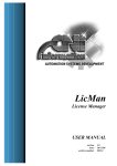 LicMan License Manager USER MANUAL