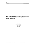 NC- AD300D Signaling Converter User Manual