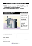 KESSEL Grease separator &ldquo;M&rdquo; NG 2, 4, 7 and 10 For installation in