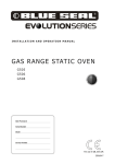 GAS RANGE STATIC OVEN