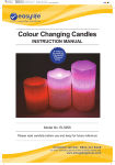 Colour Changing Candles INSTRUCTION MANUAL