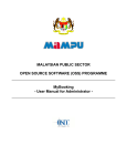 User Manual for Administrator - Malaysian Public Sector OSS