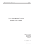 T-TEC data loggerusers`s manual Version 12A for Windows