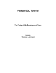 PostgreSQL Tutorial - Department of Computer Science and