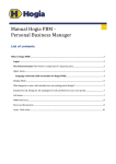 Manual Hogia PBM - Personal Business Manager