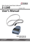 Z-1160 User`s Manual - ZEBEX America, Inc.