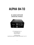 Alpha 8410 User Manual (2009)