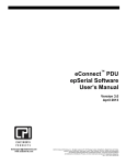 eCONNECT PDU epSERIAL SOFTWARE USER MANUAL CPI