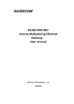RC953-8FE16E1 Inverse Multiplexing Ethernet Gateway User manual
