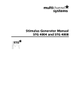 Stimulus Generator Manual STG 4004 and STG 4008