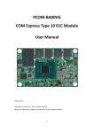 PCOM-BA00VG COM Express Type 10 ECC Module User Manual