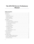 The SPD FED Server Preliminary Manual