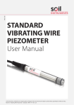 STANDARD VIBRATING WIRE PIEZOMETER User Manual