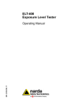 Narda ELT-400 Exposure Level Tester User Manual