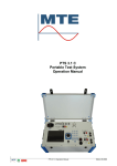 PTS 3.1 C Portable Test System Operation Manual - MTE