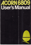 Acorn 6809 User`s manual