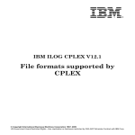 File formats supported by CPLEX (12.1)