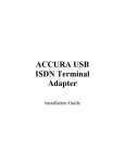 ISDN USB TA User`s Manual (English)