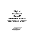 Digital Standard Runoff Microsoft Word® Conversion Utility