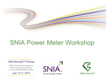 SNIA Power Meter Workshop