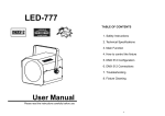 LED-777 User Manual - Silver Pines Sound & Light
